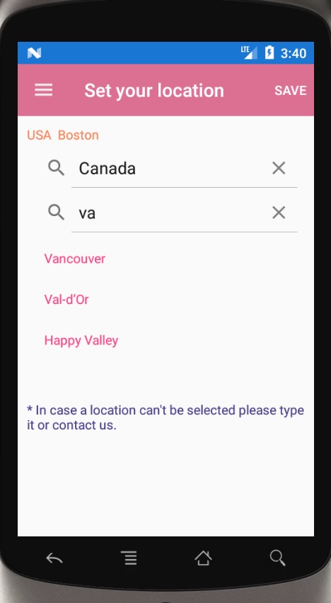 App Price Search page